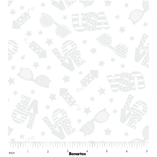 Star Spangled Whites ~ American Celebration White 15356-09