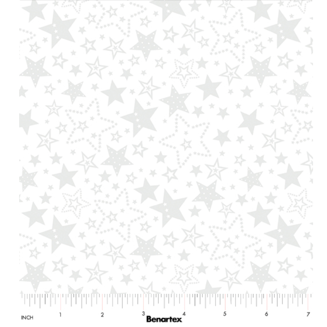 Star Spangled Whites ~ Spectacular Stars White 15362-09