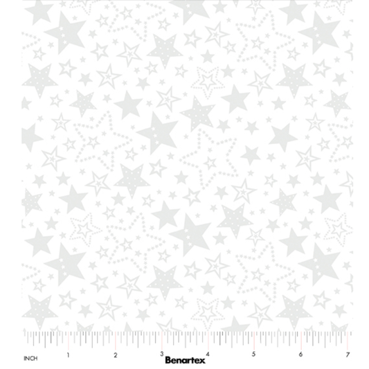 Star Spangled Whites ~ Spectacular Stars White 15362-09