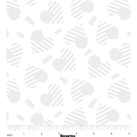 Star Spangled Whites ~ Love USA White 15367-09