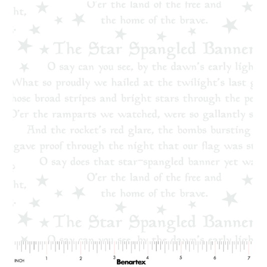 Star Spangled Whites ~ Star Spangled Banner White 15357-09