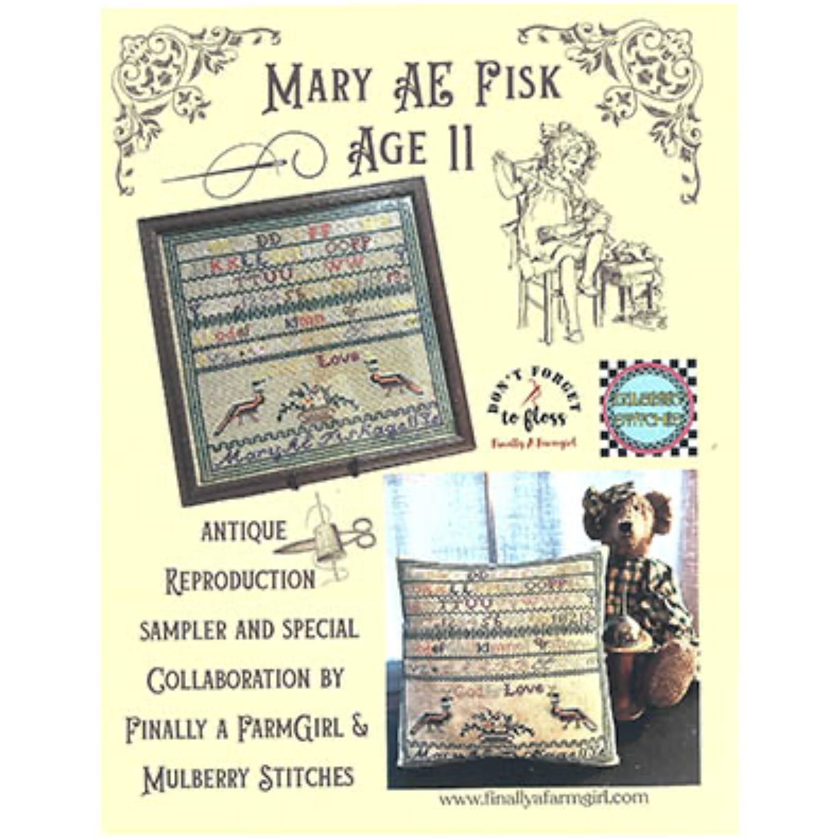 Finally A Farmgirl | Mary AE Fisk Reproduction Sampler