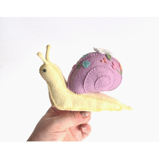 DelilahIris Designs ~ Felt Snail Hand Sewing & Embroidery Kit