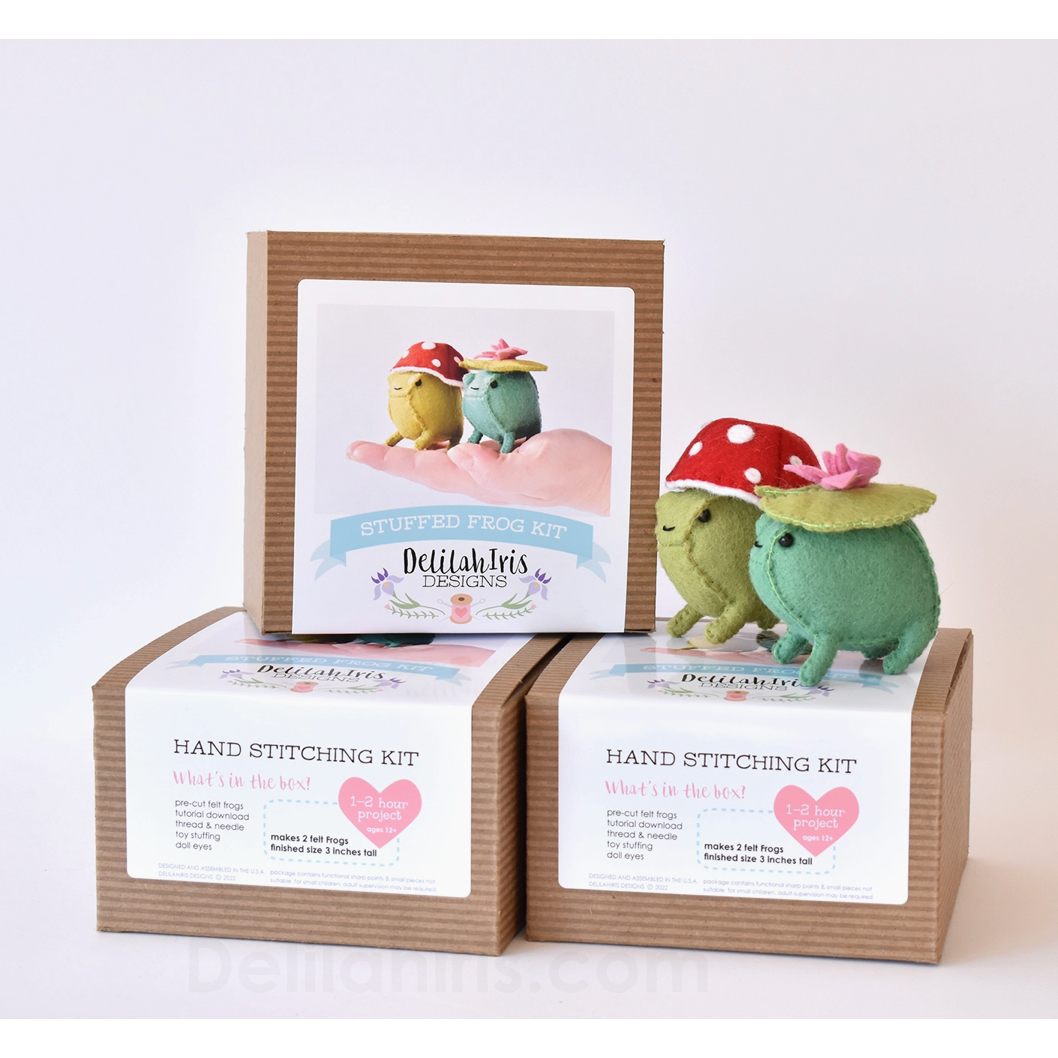 DelilahIris Designs ~ Felt Frog Sewing Kit