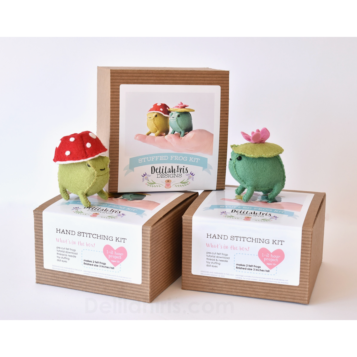DelilahIris Designs ~ Felt Frog Sewing Kit