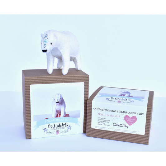 DelilahIris Designs ~ Polar Bear Hand Sewing & Embroidery Kit (Copy)