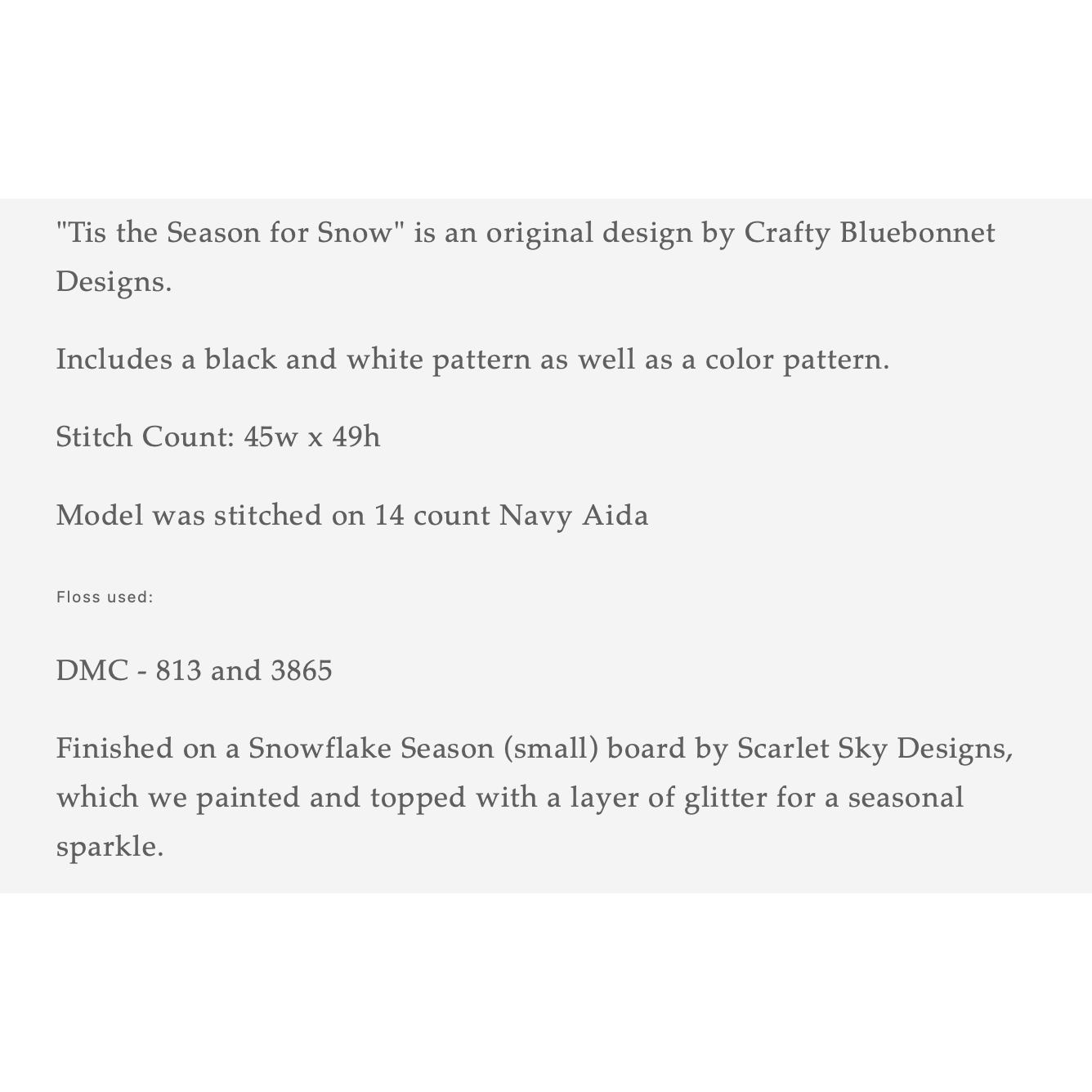 Crafty Bluebonnet  | Tis the Season for Snow