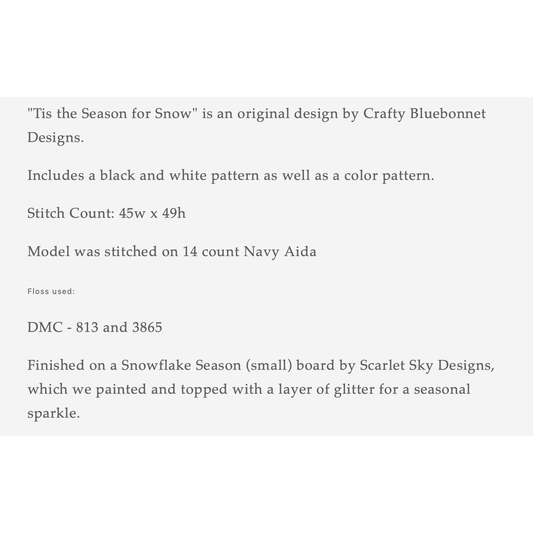 Crafty Bluebonnet  | Tis the Season for Snow