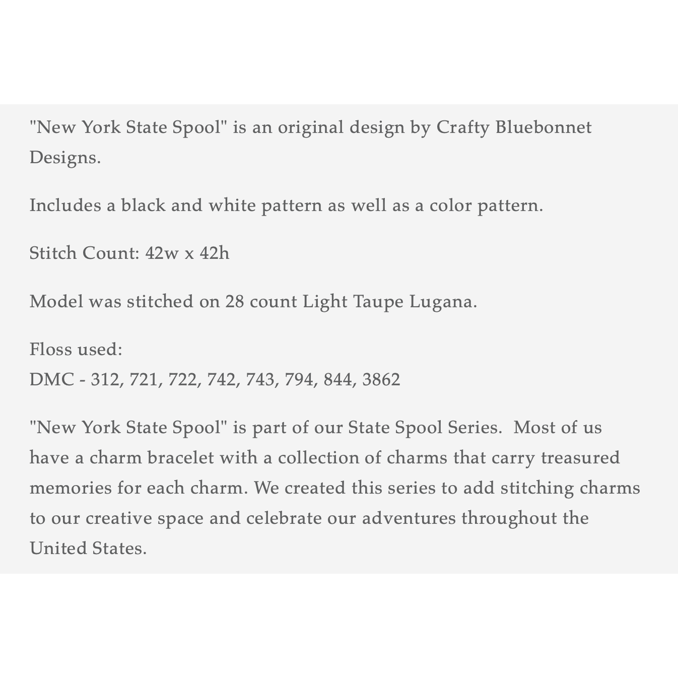 Crafty Bluebonnet  | New York State Spool