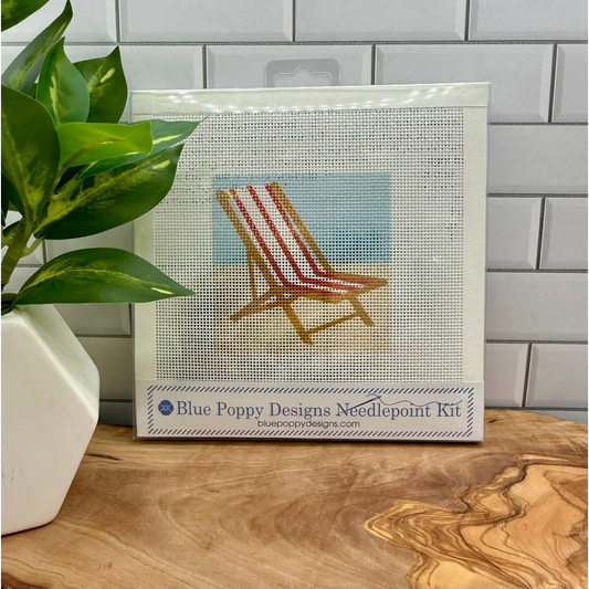 Blue Poppy Designs | Beach Chair Needlepoint Kit