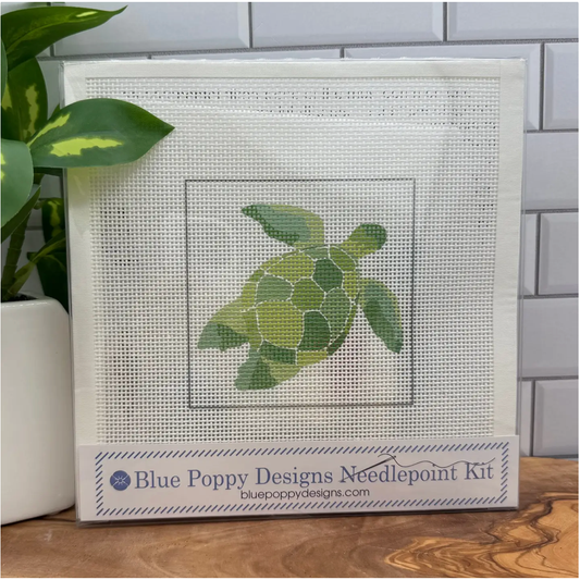 Blue Poppy Designs | Green Turtle Needlepoint Kit