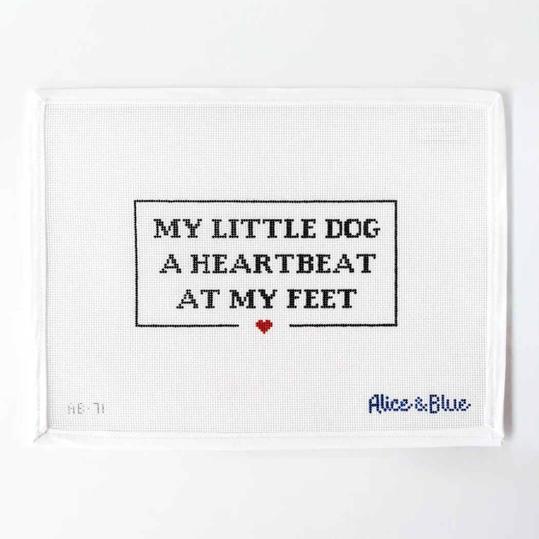 Alice & Blue Needlepoint | My Little Dog Needlepoint Canvas