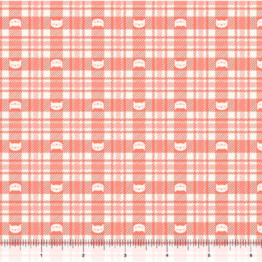 Curious Kittycats ~ Cat Check ~ 31876-C Salmon