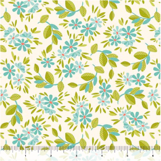Curious Kittycats ~ Floral ~ 31872-E Cream