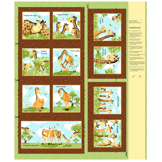 Zoe the Giraffe ~ Book Panel ~ SB20356-280 Brown