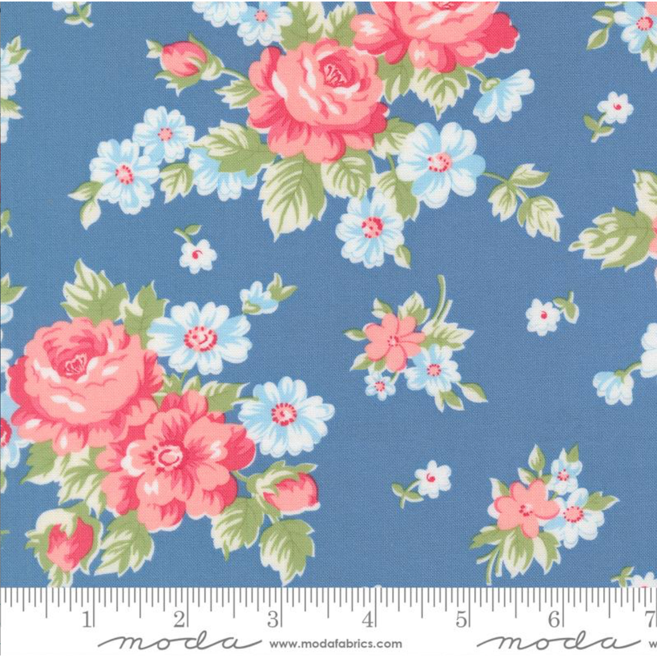 A Cat Named Stitch ~ Blooming Florals ~ 55340 13 Blue