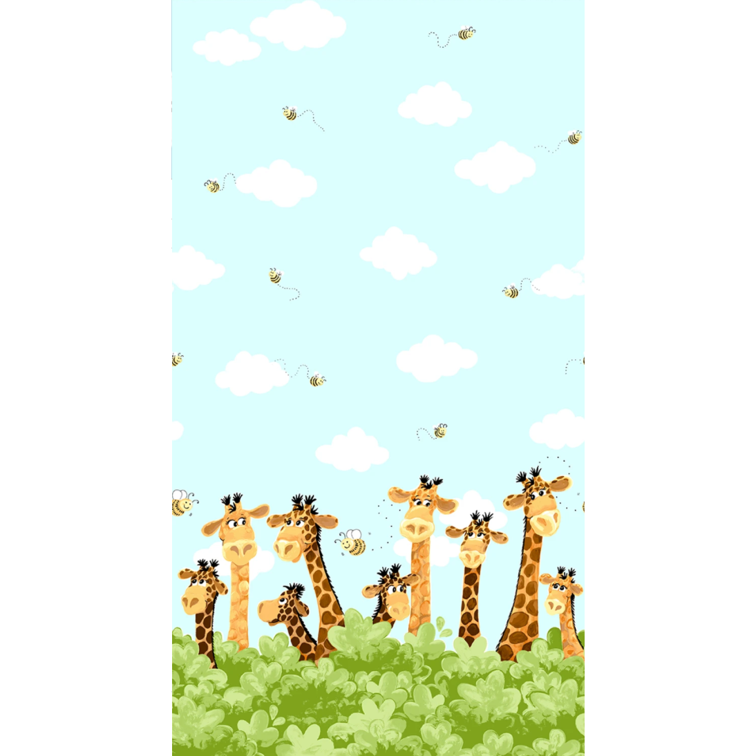 Zoe the Giraffe ~ Border ~ SB20257-930 Aqua