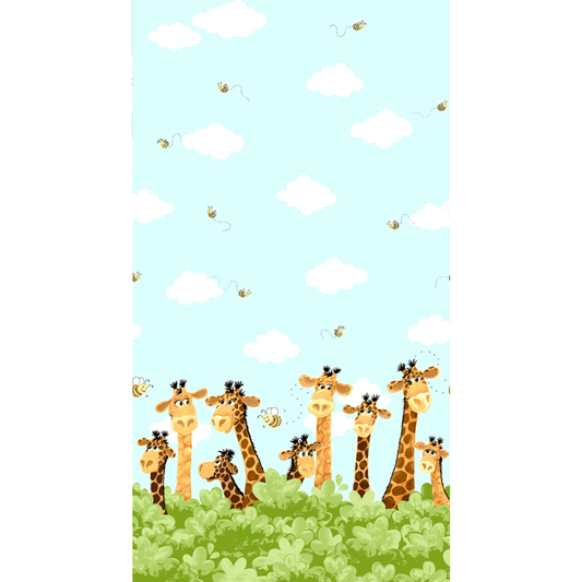 Zoe the Giraffe ~ Border ~ SB20257-930 Aqua