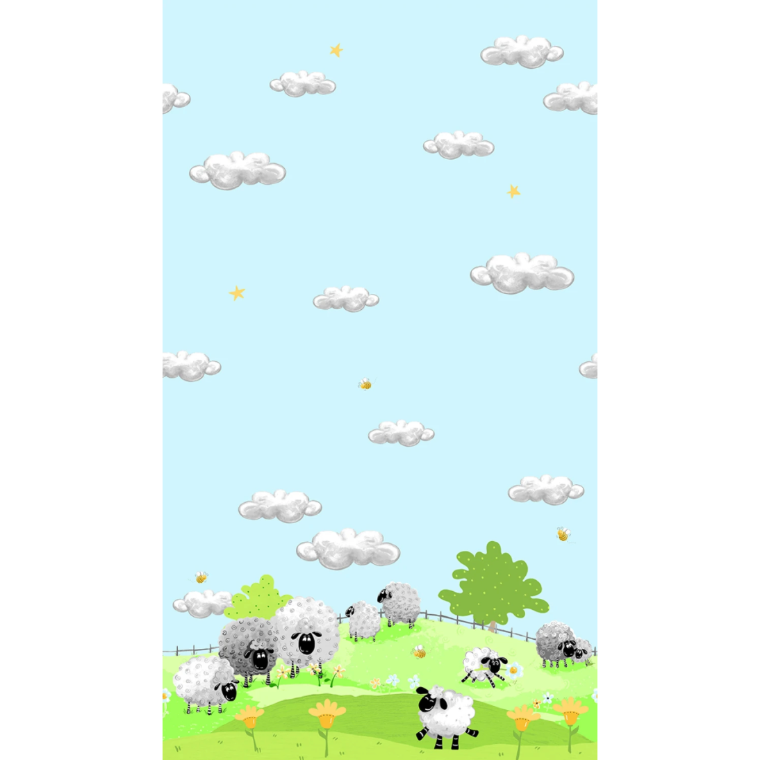 Lewe the Ewe ~ Border ~ SB20436-710 Light Blue