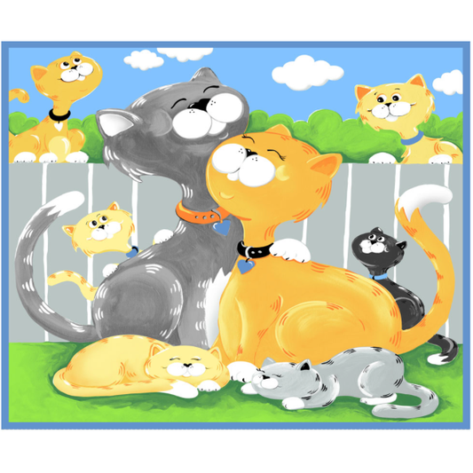 Kitty the Cat ~ 36" Play Mat ~ SB20394-725 Sky Blue