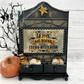 Paisleys & Polka Dots | Apothecary Cabinet Cross Stitch Display-Unfinished Wood