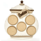 Paisleys & Polka Dots | Cookie Jar Cross Stitch Display-Unfinished Wood