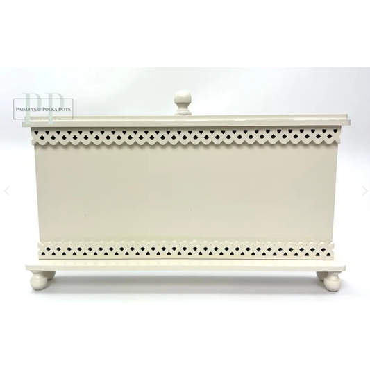 Paisleys & Polka Dots | Unfinished Wood Long Decorative Frame for Cross Stitch