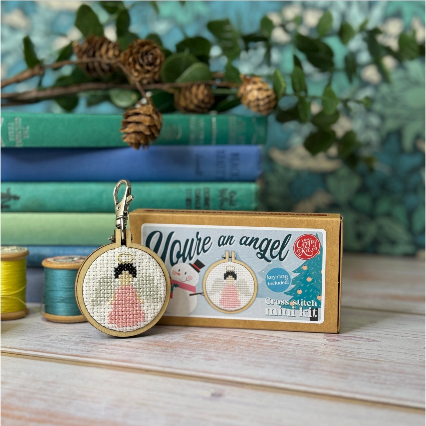 The Craft Kit Company | 'Angel' Mini Matchbox Cross Stitch Kit