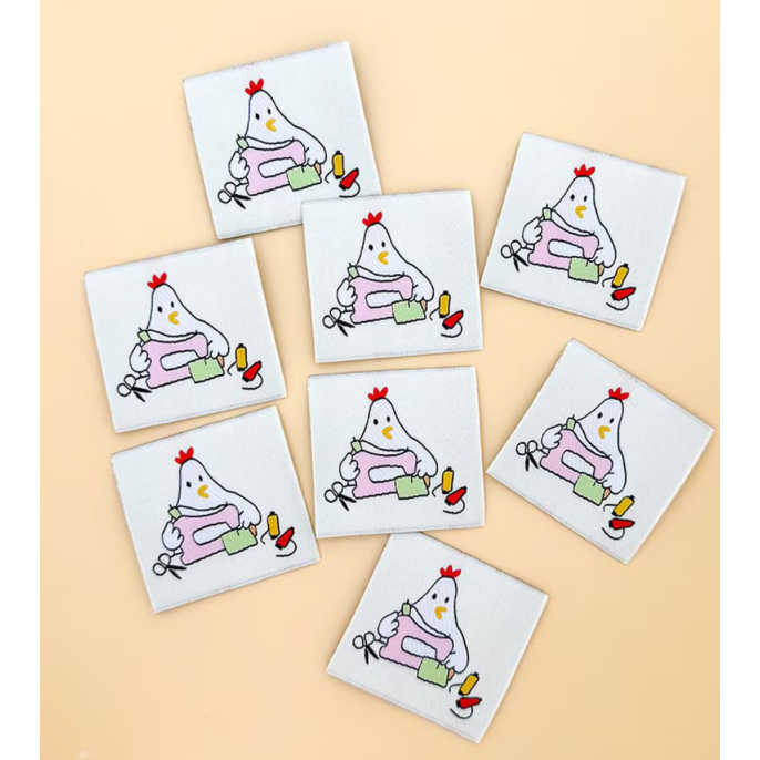 Minki Kim Sweing Chicken Woven Labels