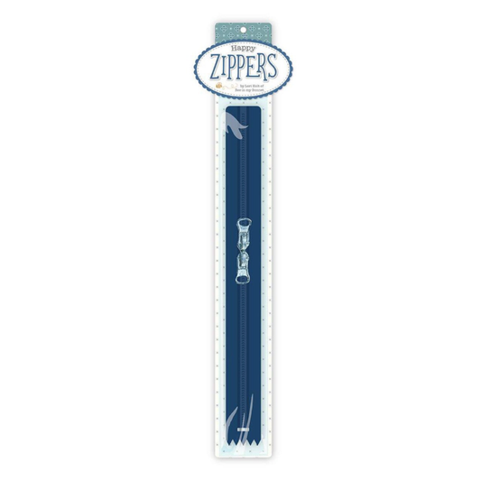 Lori Holt ~ 22" Happy Zipper Navy