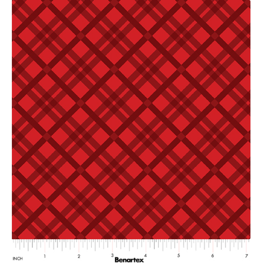 Merry Cats ~ Tartan Season ~ 16740-10 Red