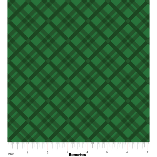 Merry Cats ~ Tartan Season ~ 16740-45 Green