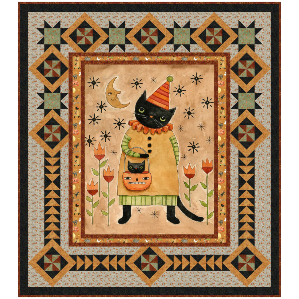 Needle in a Hayes Stack ~ Spooky Kitty ~ Quilt Pattern and/or Kit