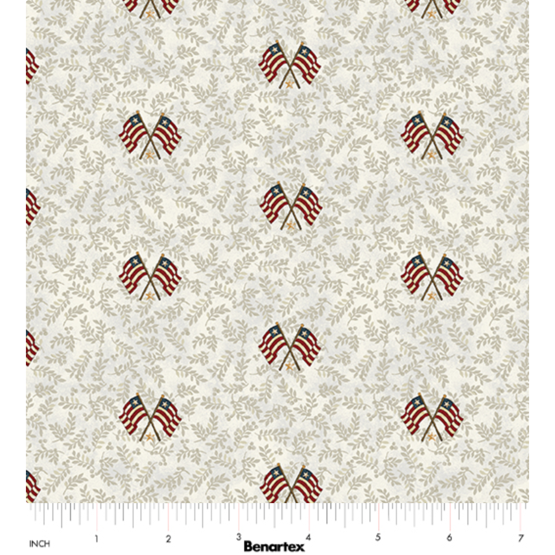 American Valor ~ Flags and Leaves ~ 16878 70 Natural