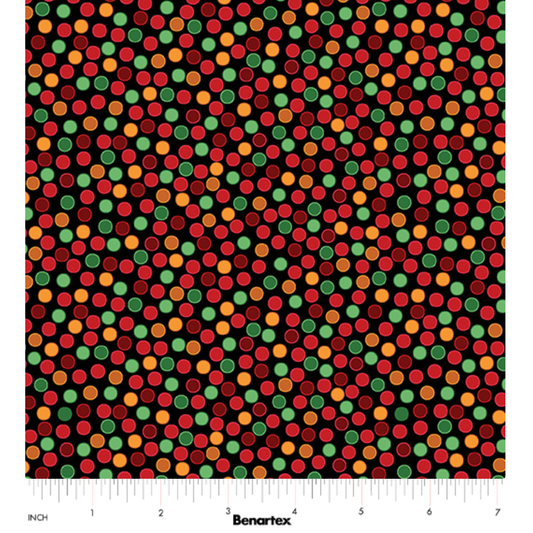 Merry Cats ~ Dots ~ 16776-12 Black/Multi
