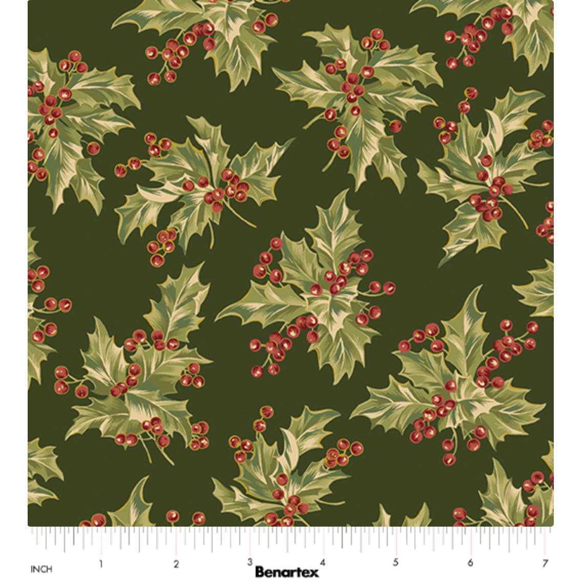 Christmas At Home ~ New Holly ~ 16716M-44 Dark Green