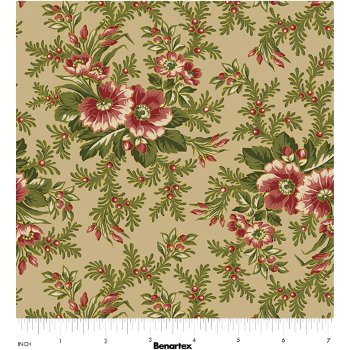 Christmas At Home ~ Dalmia Floral Spray ~ 16717M-71 Tan