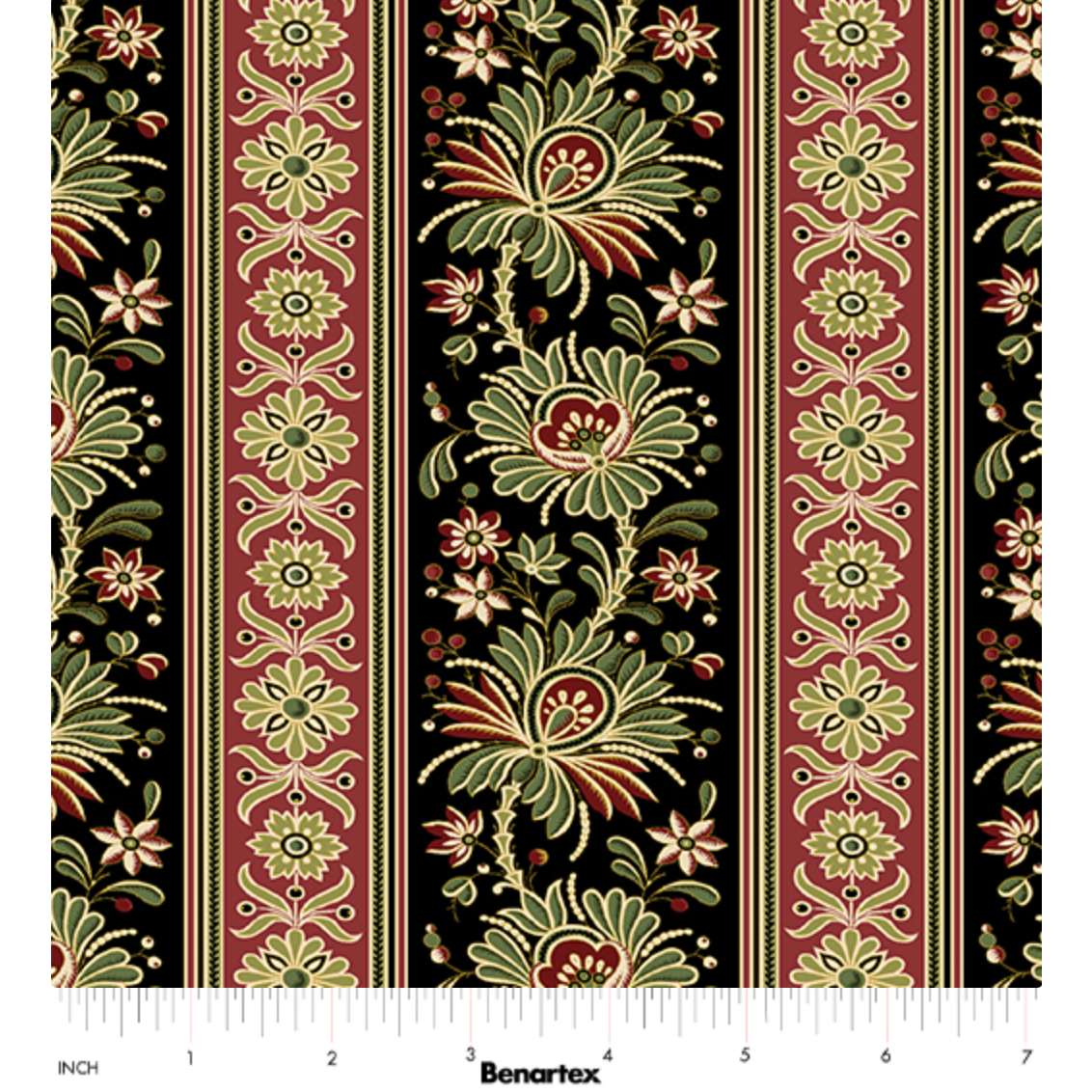 Christmas At Home ~ Kenna Stripe ~ 16718M-12 Black