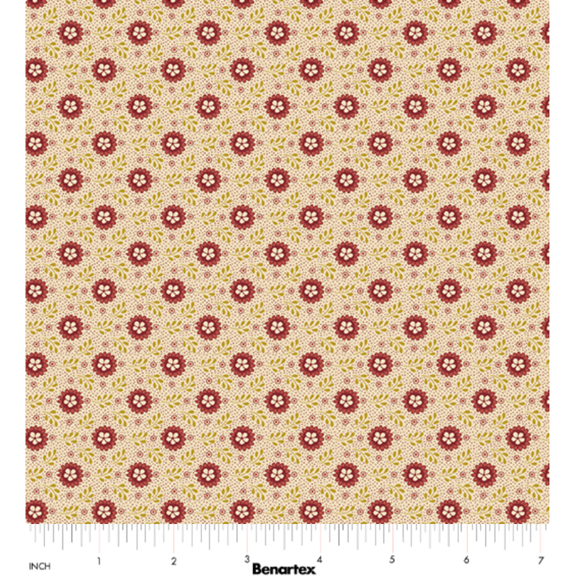Christmas At Home ~ Tiny Daisy ~ 16721M-20 Red/Natural