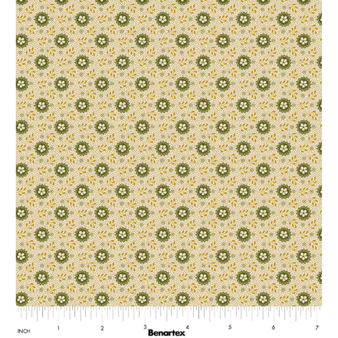 Christmas At Home ~ Tiny Daisy ~ 16721M-42 Green/Natural