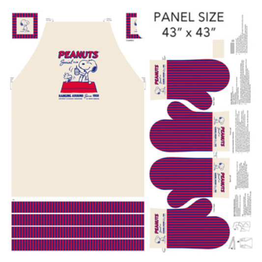 Peanuts ~ Apron Panel ~ P1017-12