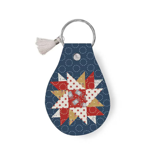 Hometown Leatherworks ~ Circle Keychain ~ Independence