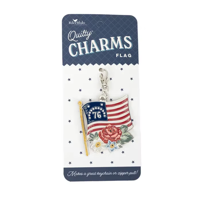 Riley Blake Designs ~ Independence Flag Enamel Charm