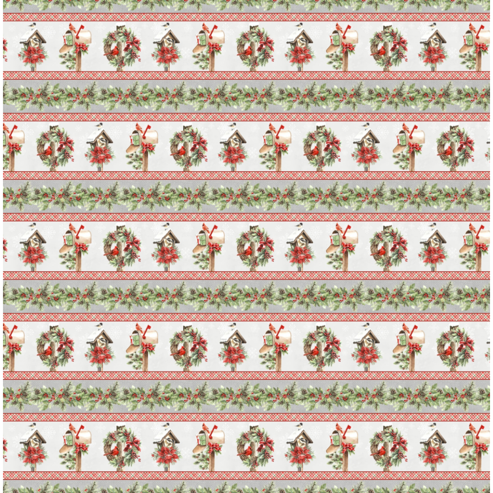 Feathered Festivities ~ Repeating Stripe ~ W120-003-736 Multi