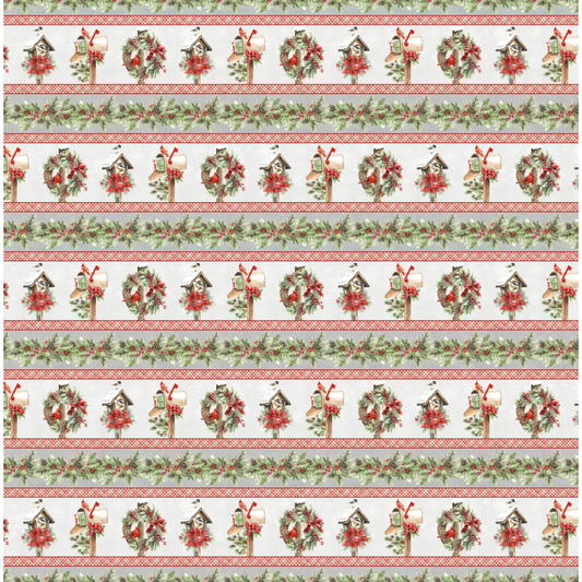Feathered Festivities ~ Repeating Stripe ~ W120-003-736 Multi