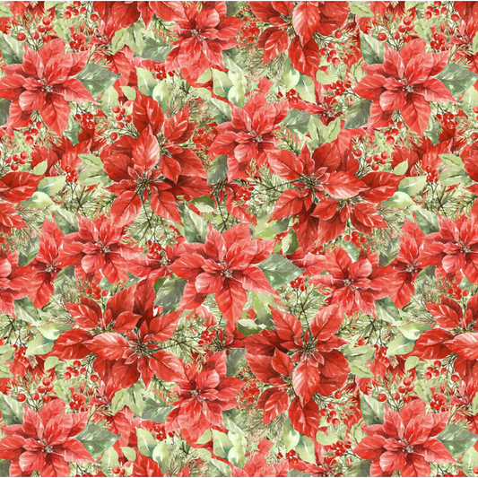 Feathered Festivities ~ Packed Poinsettias ~ W120-004-363 Multi