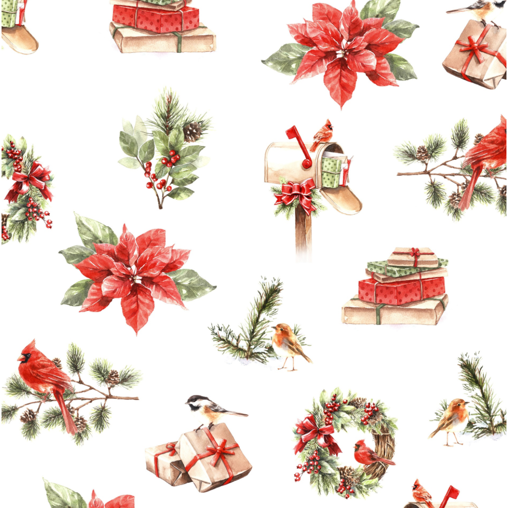 Feathered Festivities ~ Christmas Icons ~ W120-005-036 Light Gray