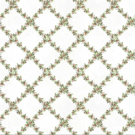 Feathered Festivities ~ Trellis ~ W120-008-063 White