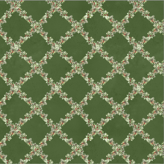 Feathered Festivities ~ Trellis ~ W120-008-663 Green