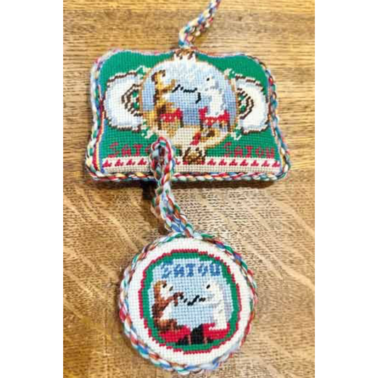 Sajou | Puffies Needlepoint Kit - Cat and Dog Winding